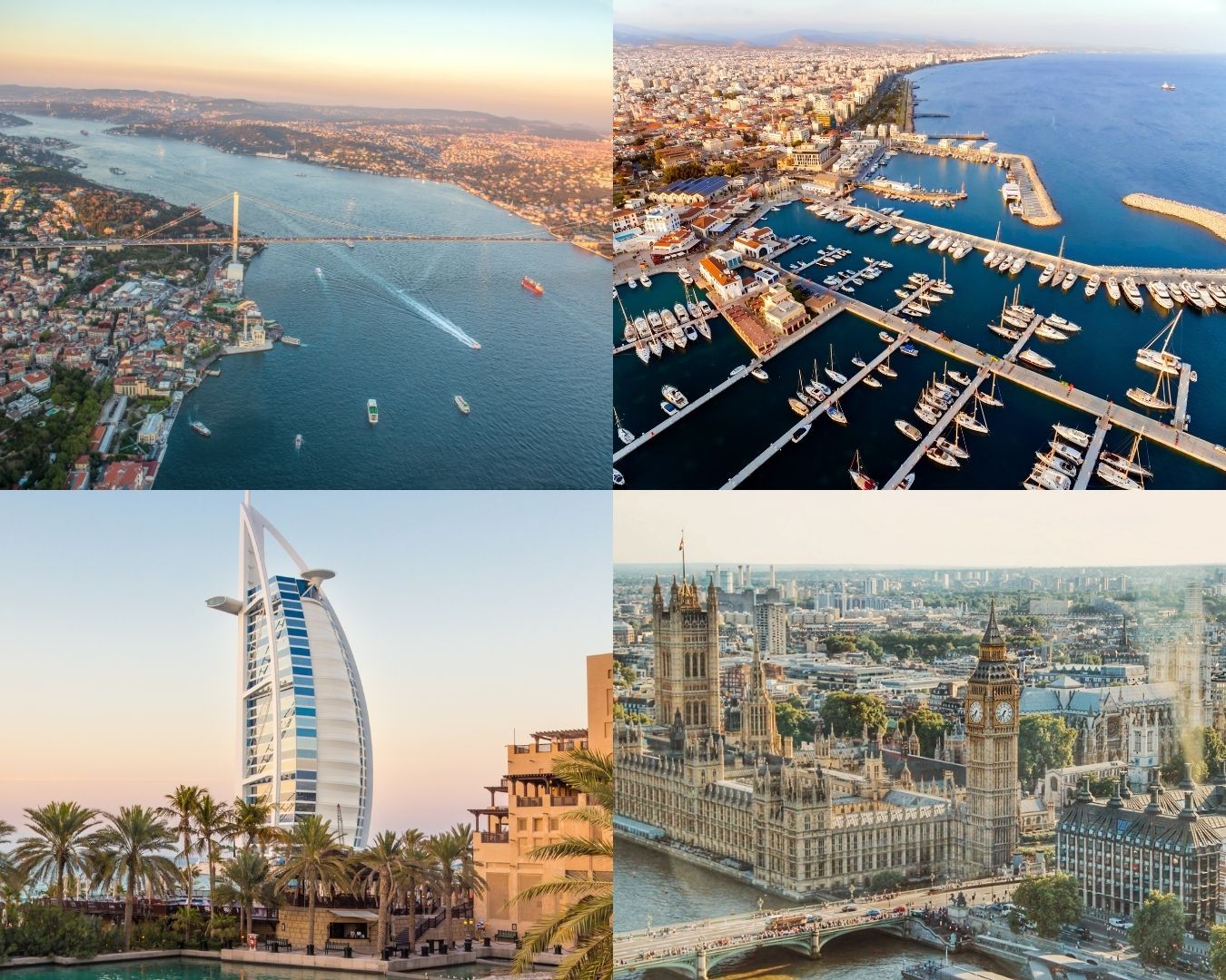 Türkiye, Kıbrıs, Dubai ve İngiltere Arasında Gayrimenkul Yatırımı Karşılaştırması — kapak görseli